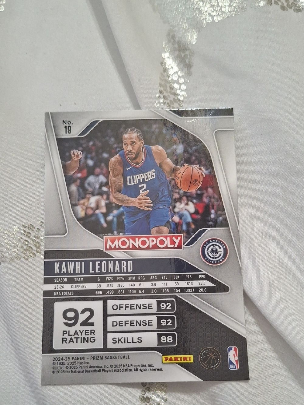 NBA Trading Card - Blue Kawhi Leonard Card